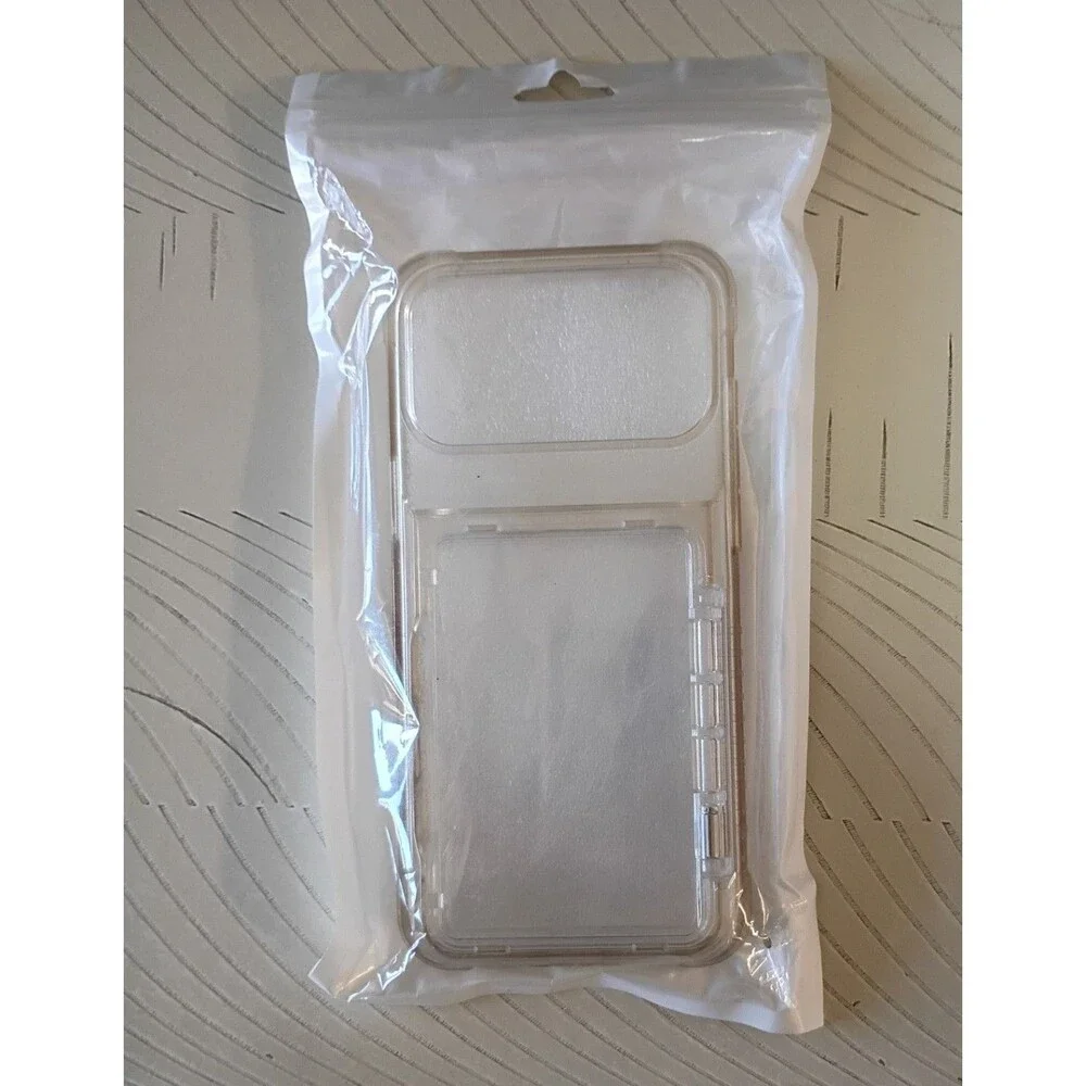 Clear Transparent Hard Back Case Cover with Card Holder Apple iPhone 17 Pro Max